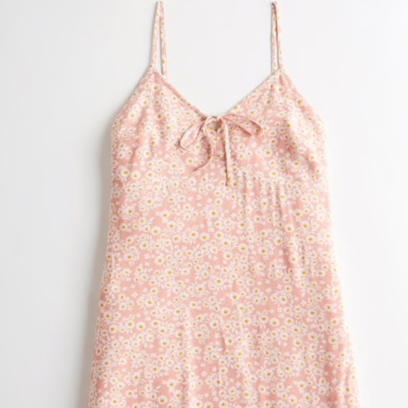 Hollister Dresses & Skirts - (NEW!) Pink Tie. Front Slip Dress(NWT!)